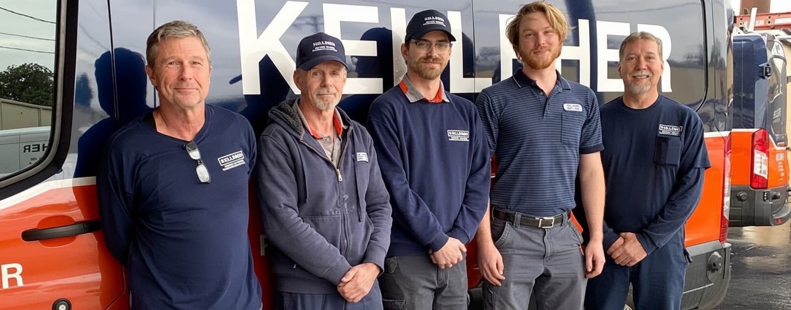 Kelleher electrical team with their company van