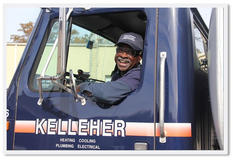 George driving the Kelleher oil truck