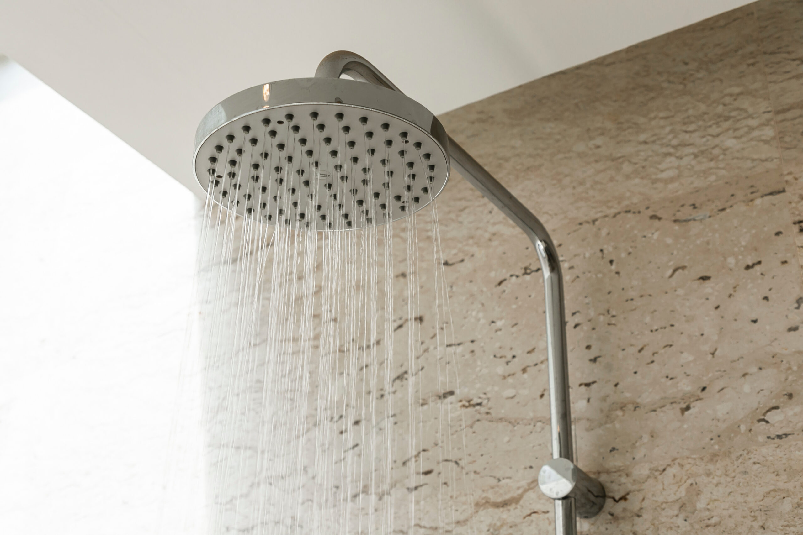 Upgraded, low-flow showerhead in polished chrome